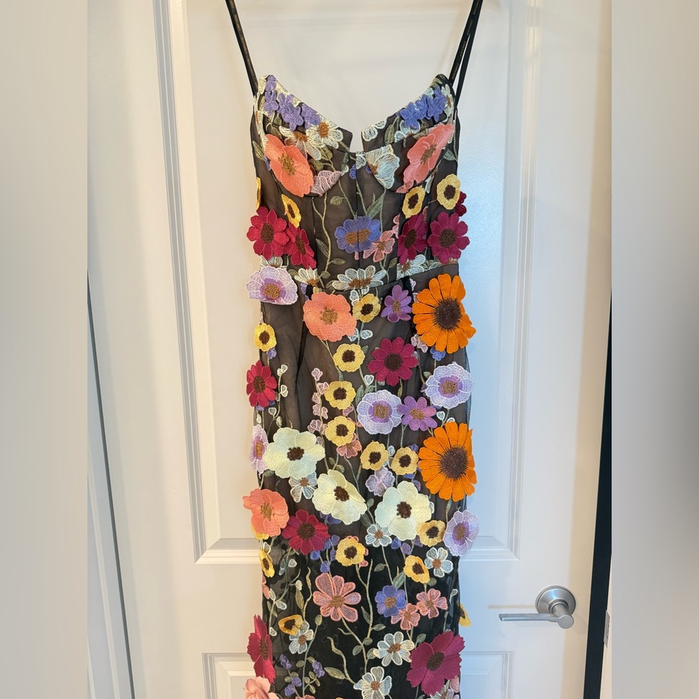 NWOT BRONX AND BANCO Jasmine Multi Floral Strapless Gown - Picture 15 of 15